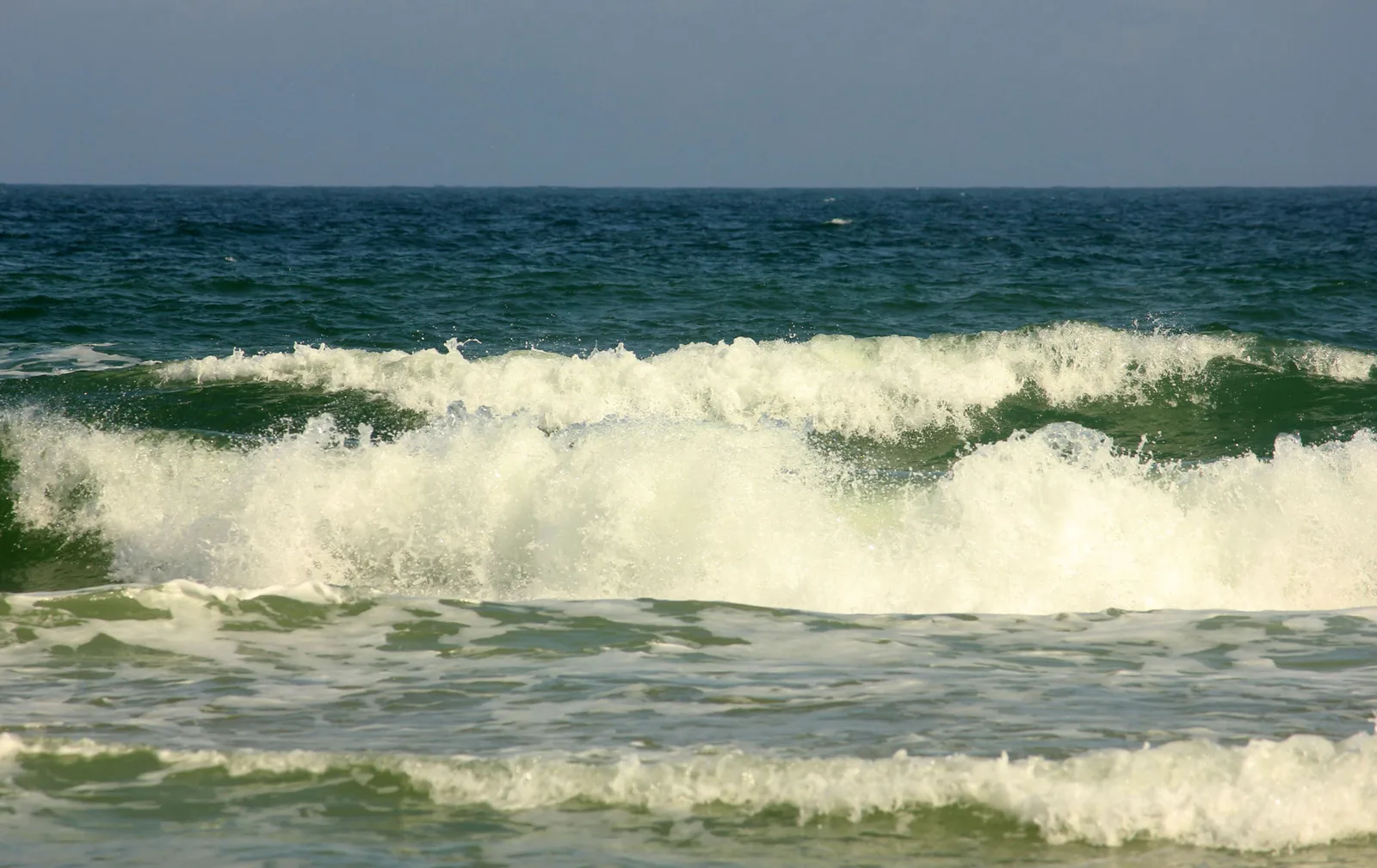 Waves breaking on the Atlantic at Daytona Beach. The picture does not show this weekend's conditions.