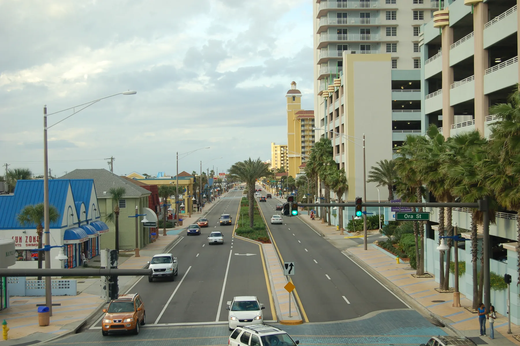 North Atlantic Avenue seen from the Ocean Walk Shoppes walkway, where the Beachside Boo Bash starts.