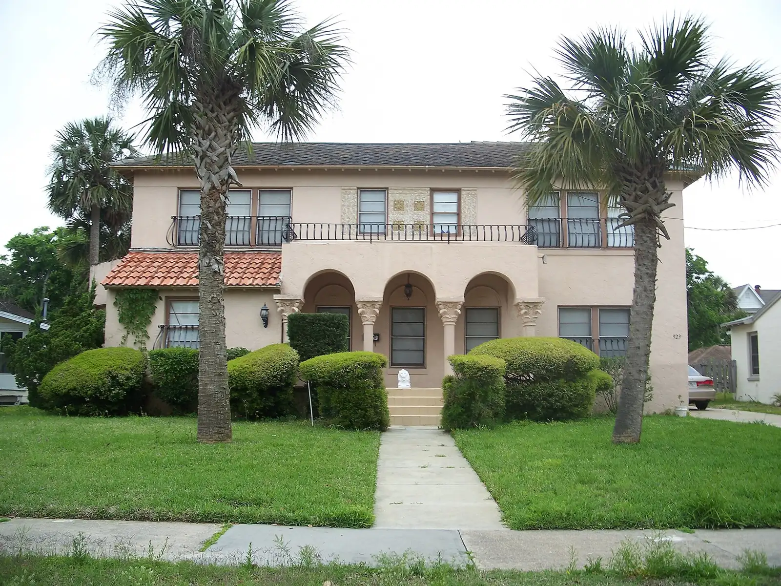 A Mediterranean Revival home in the Seabreeze Historic District on the beachside of Daytona Beach.