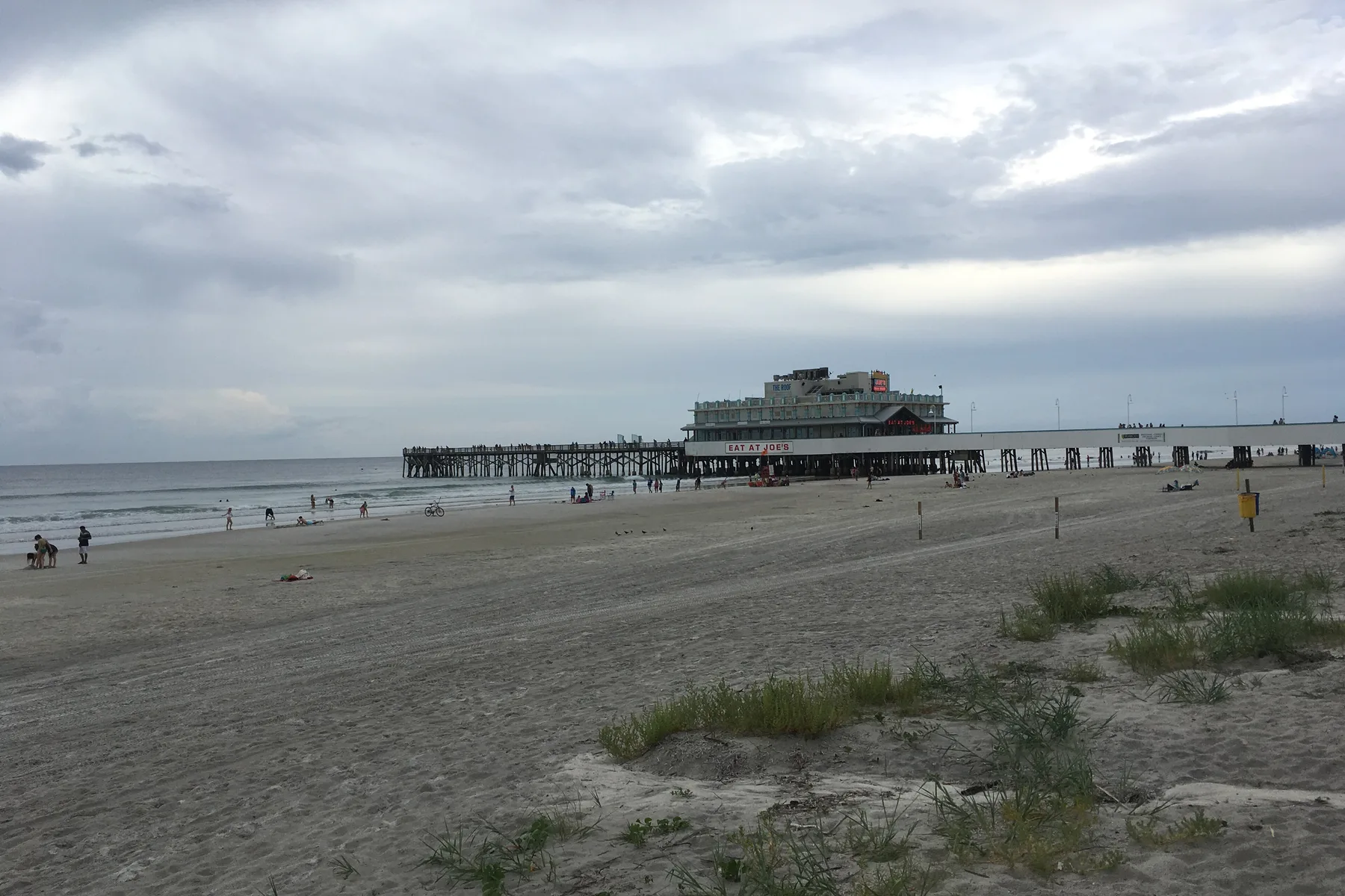 The Daytona Beach Pier at the east end of Main Street, seen from the beach to the north.