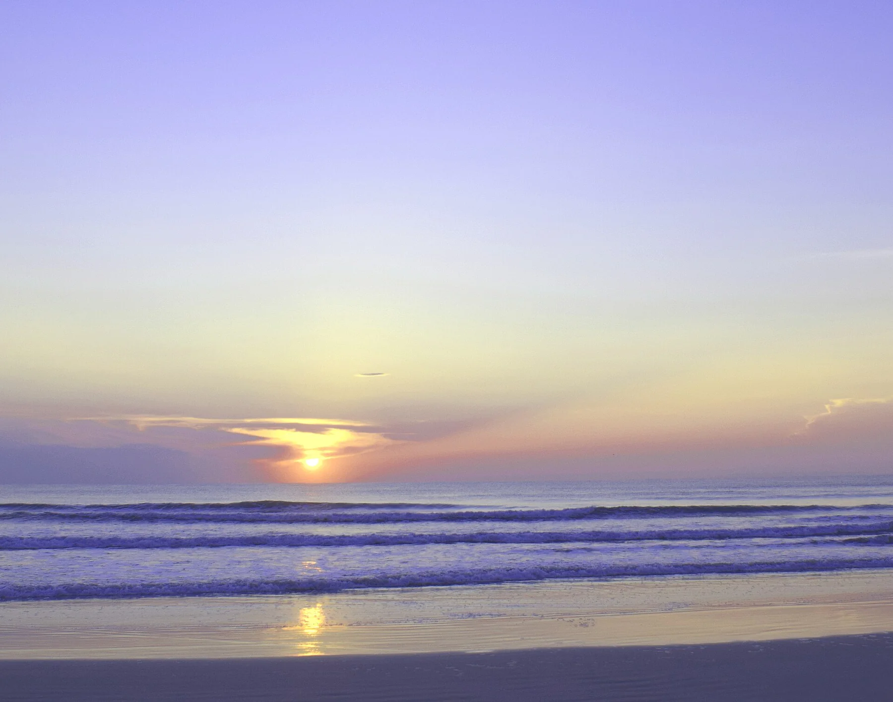 Sunrise over the Atlantic Ocean at Daytona Beach, a few blocks east of R. J. Longstreet Elementary on the South Peninsula